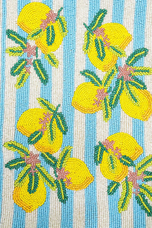 America & Beyond - Limoncello Beaded Tote