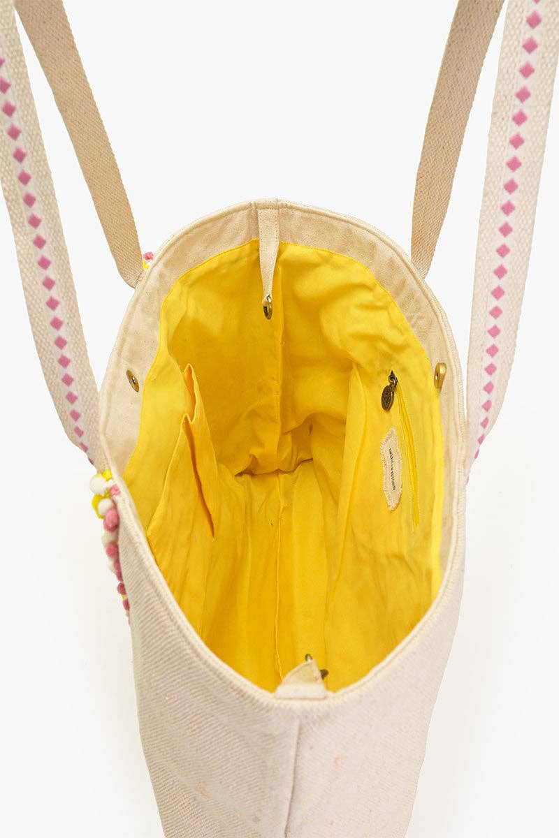 America & Beyond - Limoncello Beaded Tote
