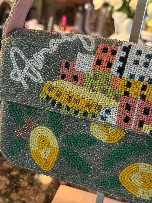 Trending Beaded Bags and Resort Collection - America & Beyond Amalfi Beaded Shoulder Bag