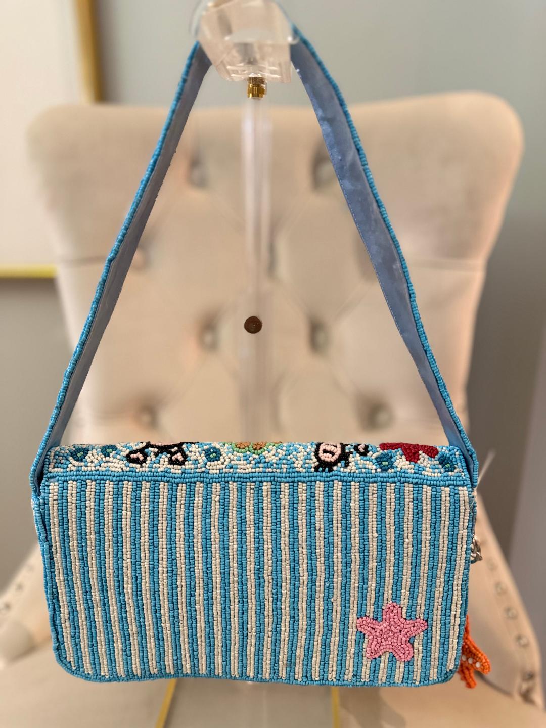 Trending Beaded Bags and Resort Collection - Colorful Fish with Starfish Bag Charm