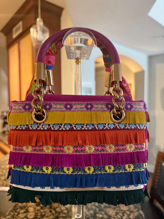 Trending Beaded Bags - Kurt Geiger Rainbow Fringe Statement Bag