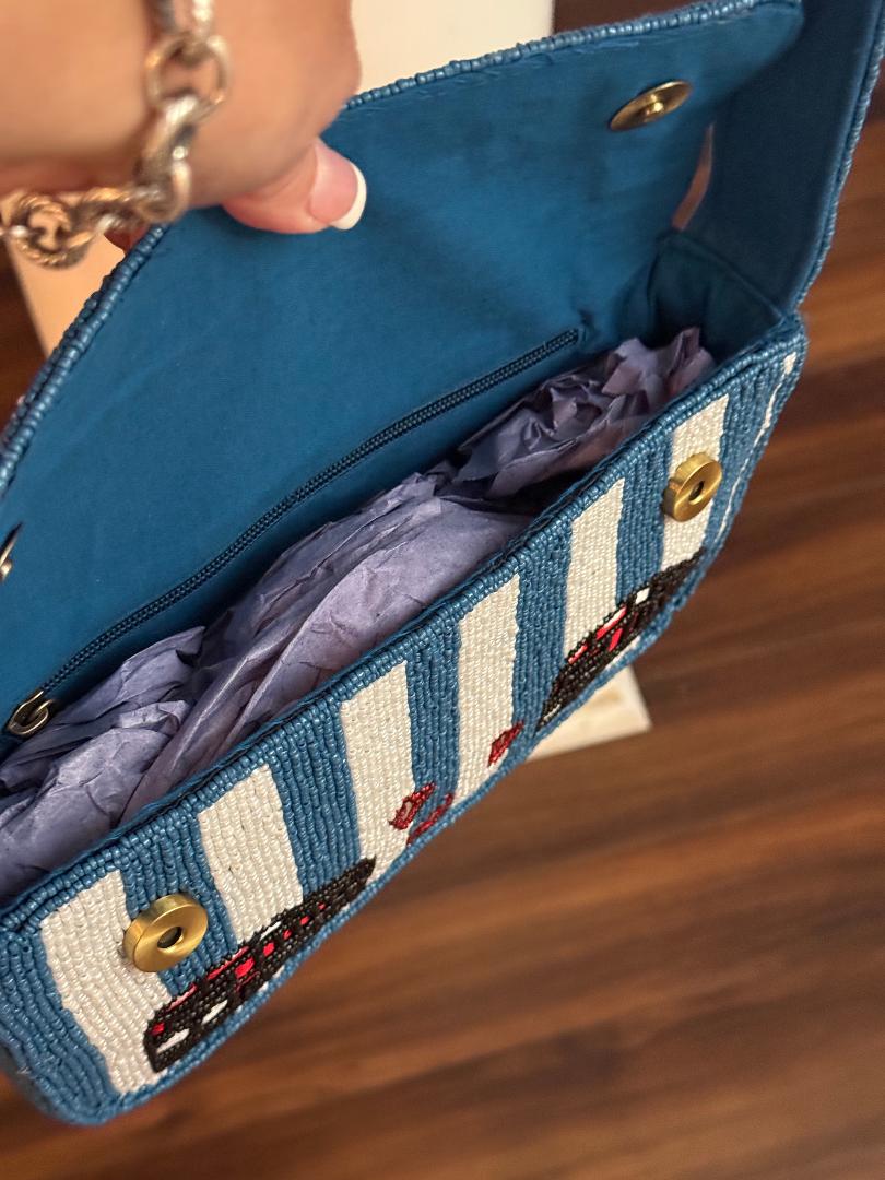 Trending Beaded Bags and Resort Collection - American & Beyond London Tax Beaded Shoulder Bag
