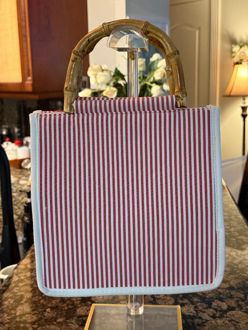 Trending Beaded Bags and Resort Collection - Tommy Bahama Lobster Tote with Bamboo Handle