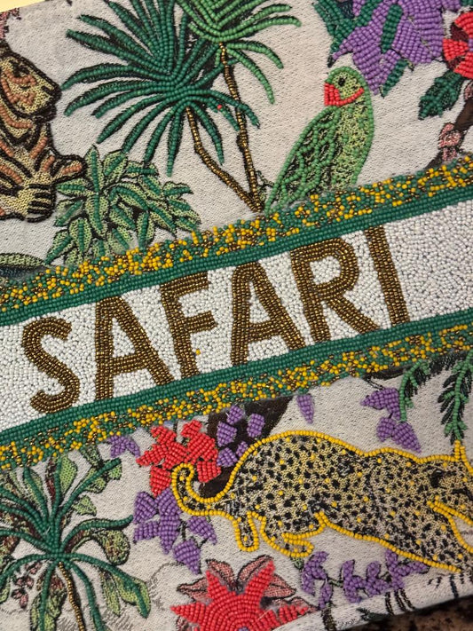 Trending Beaded Bags and Resort Collection - America & Beyond Safari Beaded Tote