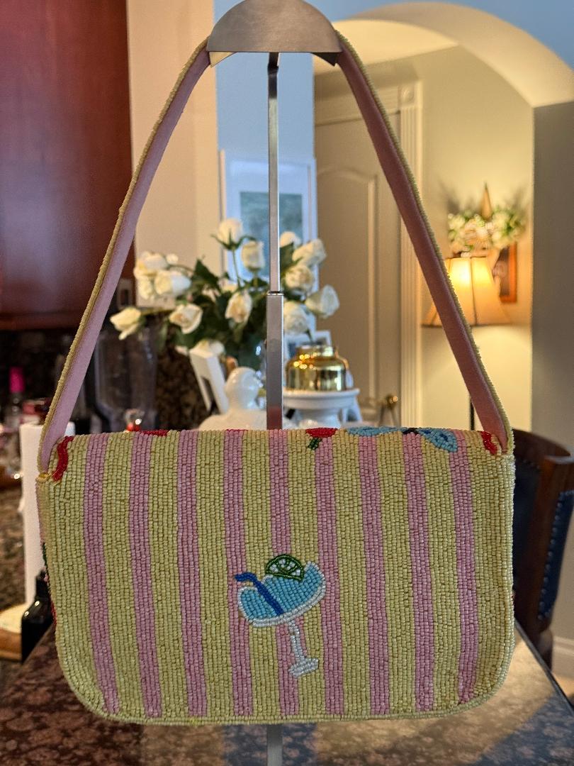 Trending Beaded Bags and Resort Collection - America & Beyond Yellow La Dolce Vita Beaded Shoulder Bag