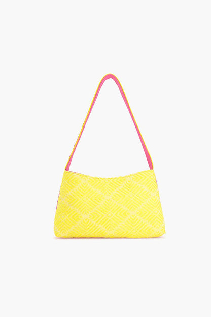 America & Beyond - Amalfi Beaded Pink Yellow Lemon Shoulder Bag