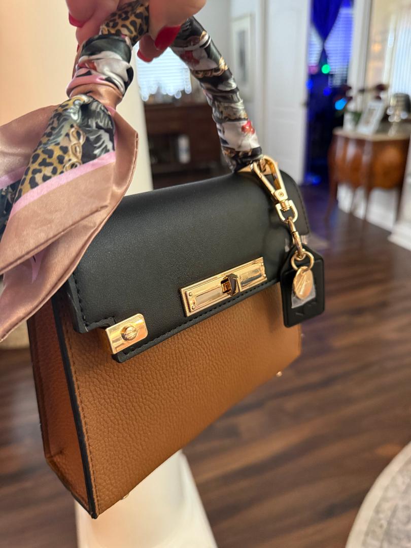 Trending Beaded Bags and Resort Collection - Aldo Brown Suede and Leather Mini "Kelly" Crossbody
