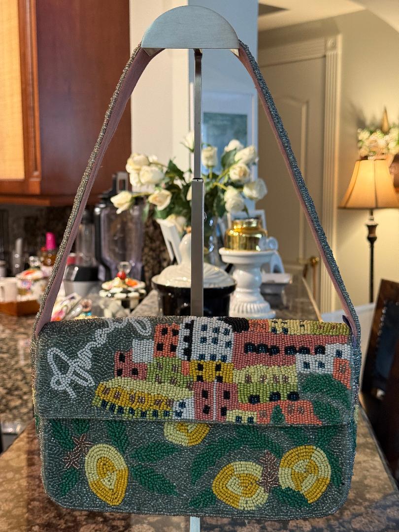 Trending Beaded Bags and Resort Collection - America & Beyond Amalfi Beaded Shoulder Bag