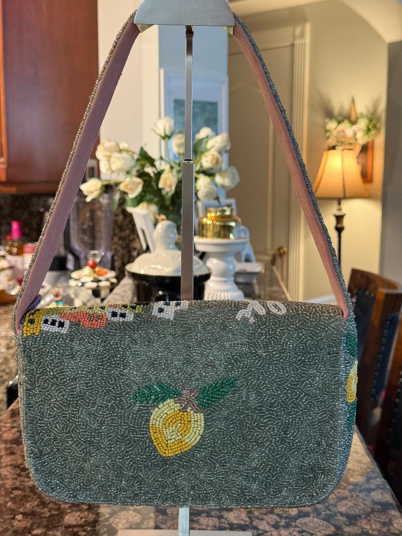 Trending Beaded Bags and Resort Collection - America & Beyond Amalfi Beaded Shoulder Bag