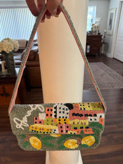 Trending Beaded Bags and Resort Collection - America & Beyond Amalfi Beaded Shoulder Bag
