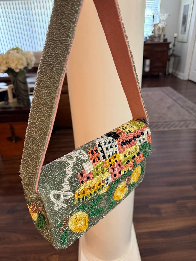 Trending Beaded Bags and Resort Collection - America & Beyond Amalfi Beaded Shoulder Bag