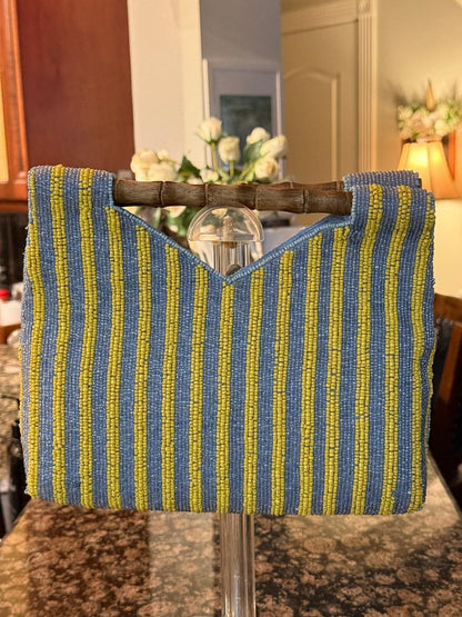Trending Beaded Bags and Resort Collection - Amalfi Coast Bamboo Top Handle