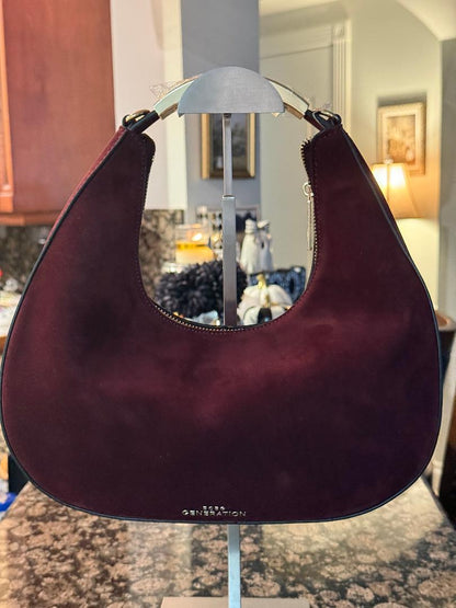 Trending Beaded Bags and Resort Collection - BCBG Suede Hobo with Gold Handle