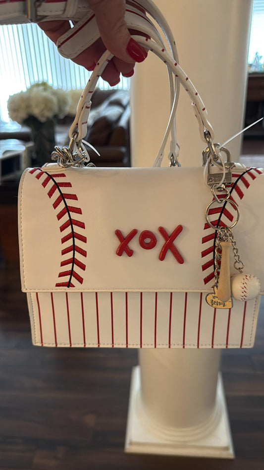 Trending Beaded Bags and Resort Collection - Betsy Johnson Baseball Square Bag