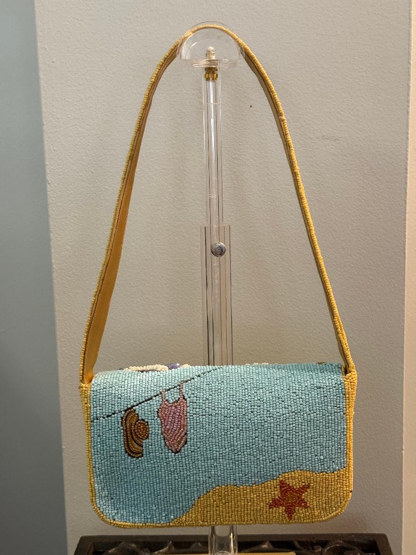 Trending Beaded Bags and Resort Collection - Beach Day with Girl and Umbrella
