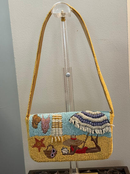 Trending Beaded Bags and Resort Collection - Beach Day with Girl and Umbrella
