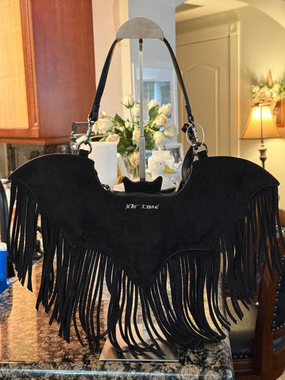 Trending Beaded Bags and Resort Collection - Betsy Johnson Bat Bag with Crossbody Strap