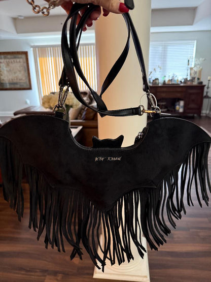 Trending Beaded Bags and Resort Collection - Betsy Johnson Bat Bag with Crossbody Strap