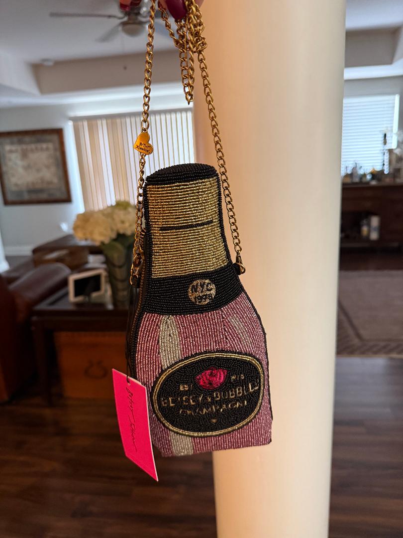 Trending Beaded Bags and Resort Collection - Betsey Johnson Champagne Crossbody
