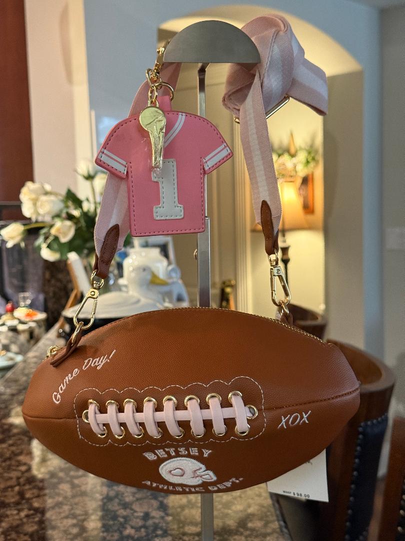 Trending Beaded Bags and Resort Collection - Betsey Johnson Football Cross Body Bag