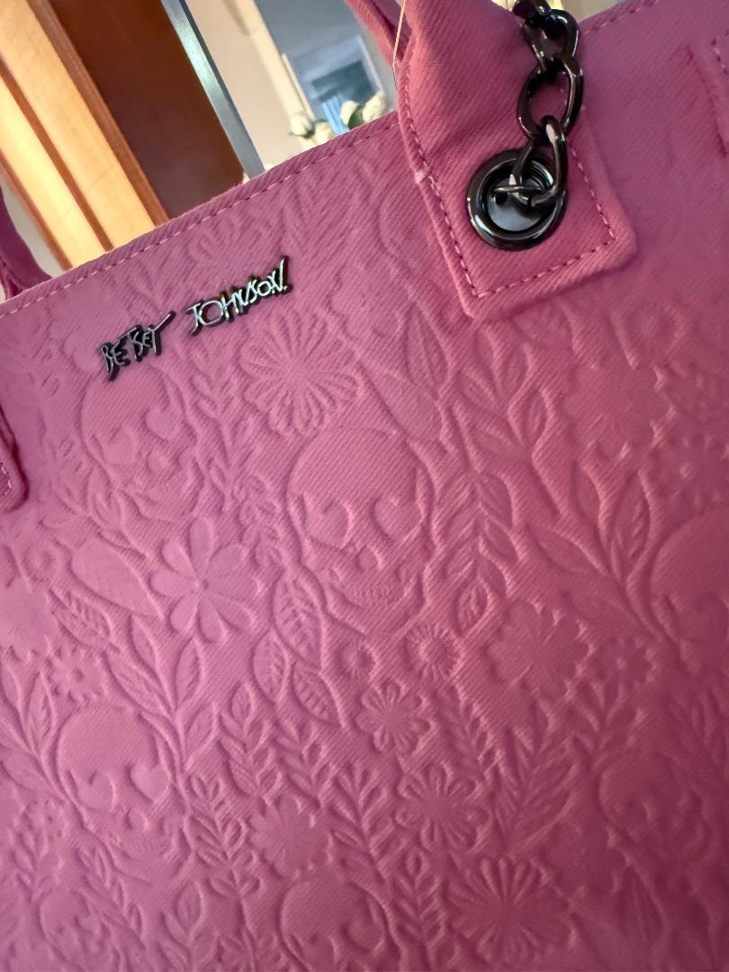 Trending Beaded Bags and Resort Collection - Betsey Johnson Pink Tote