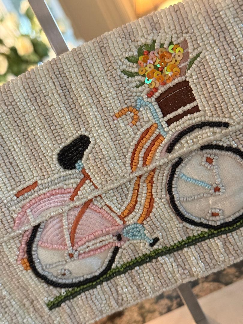 Trending Beaded Bags and Resort Collection - Sol Mer Bicycle Beaded Bag