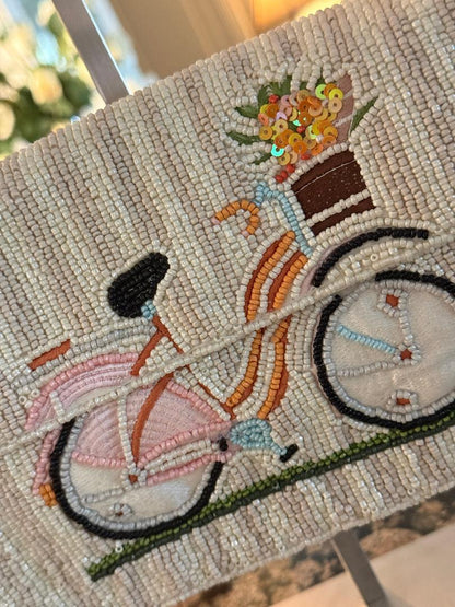 Trending Beaded Bags and Resort Collection - Sol Mer Bicycle Beaded Bag