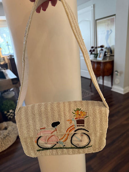 Trending Beaded Bags and Resort Collection - Sol Mer Bicycle Beaded Bag