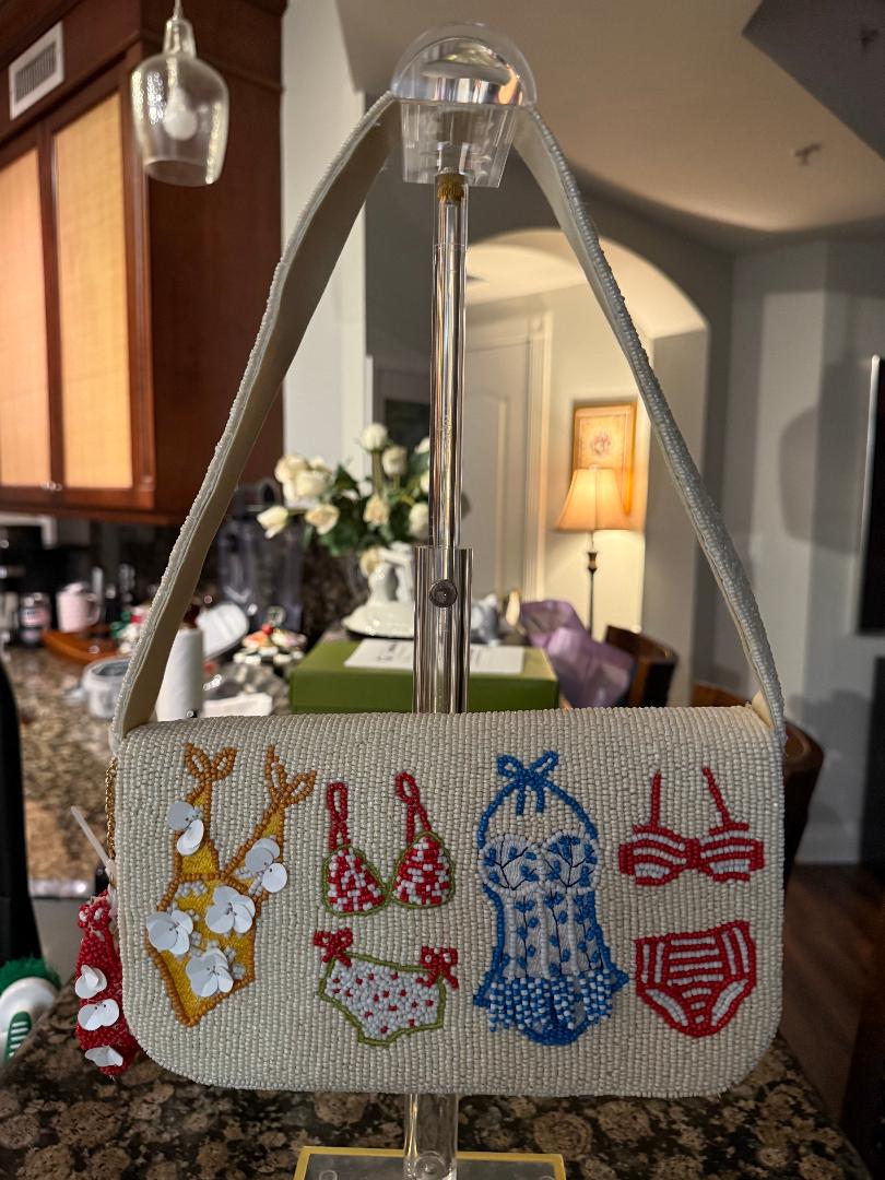 Trending Beaded Bags and Resort Collection - Bikini Bathing Suit with Bag Charm