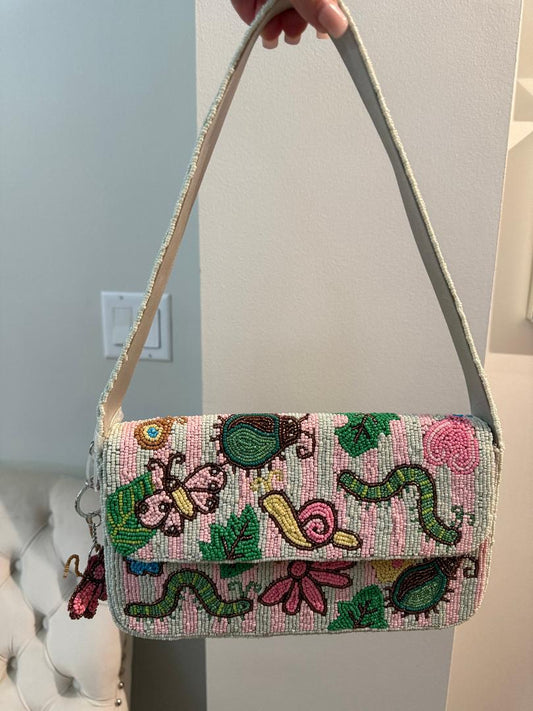 Trending Beaded Bags and Resort Collection - Bug Caterpillar Bag