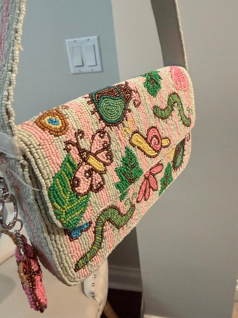 Trending Beaded Bags and Resort Collection - Bug Caterpillar Bag