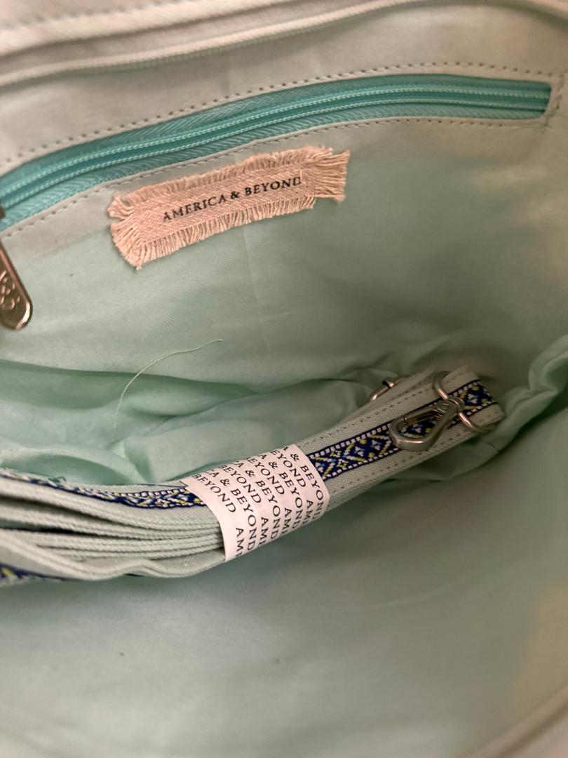 Trending Beaded Bags and Resort Collection - America & Beyond Blue Butterfly Beaded Tote