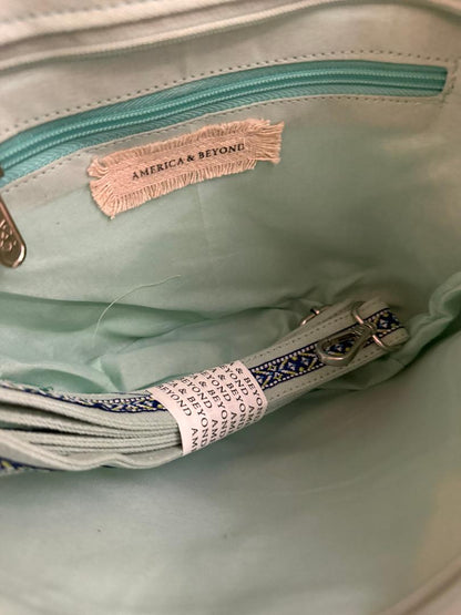 Trending Beaded Bags and Resort Collection - America & Beyond Blue Butterfly Beaded Tote