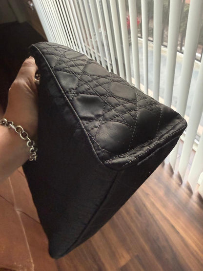 Black side view quilted Lady Dior