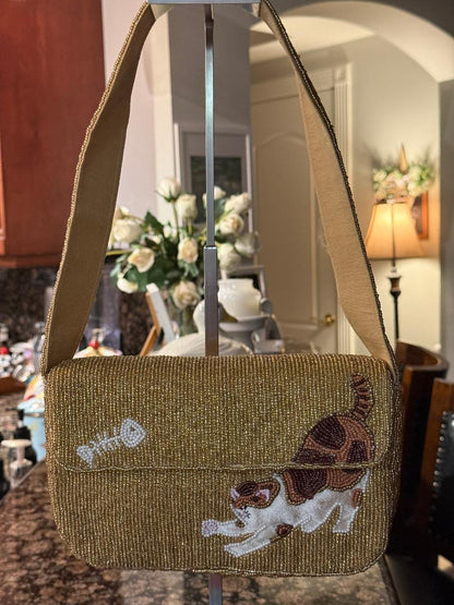 Trending Beaded Bags and Resort Collection - Cat Shoulder Bag