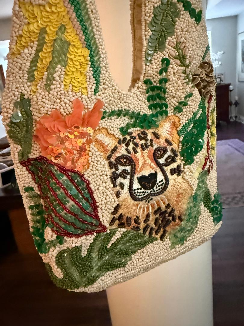 Trending Beaded Bags - Jungle Cheetah Shoulder Bag