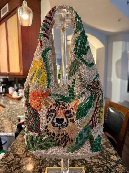 Trending Beaded Bags - Jungle Cheetah Shoulder Bag