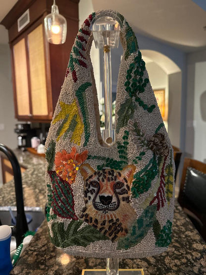 Trending Beaded Bags - Jungle Cheetah Shoulder Bag