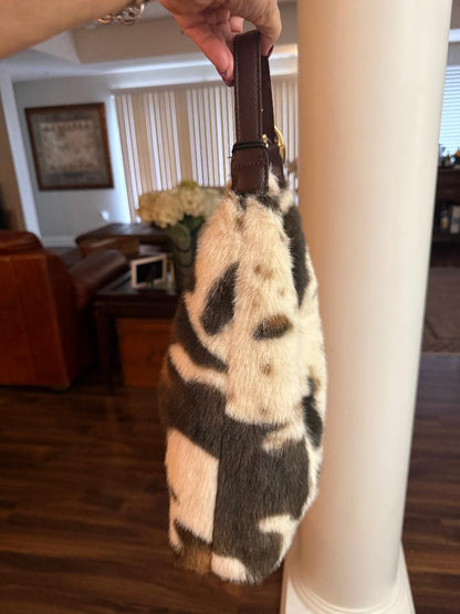 Trending Beaded Bags and Resort Collection - BCBC Faux Fur Print Tote Bag
