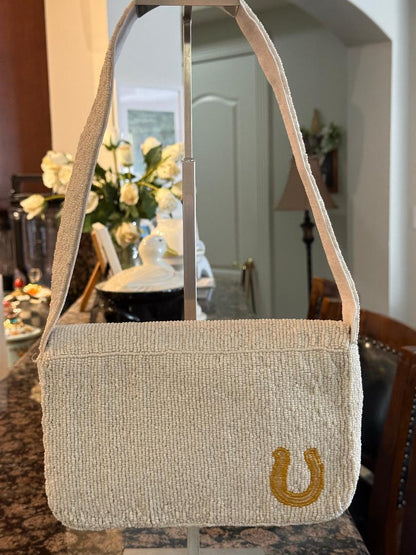 Trending Beaded Bags and Resort Collection - Cowboy Boots Beaded Shoulder Bag