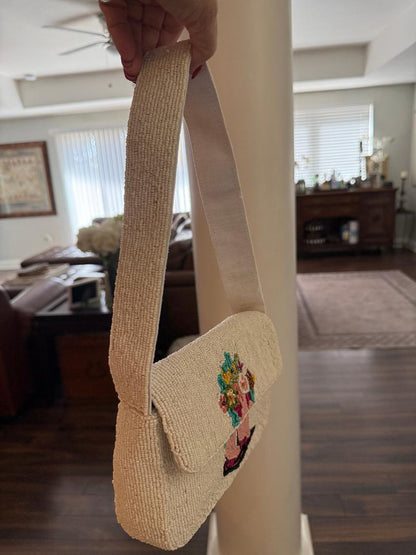 Trending Beaded Bags and Resort Collection - Cowboy Boots Beaded Shoulder Bag