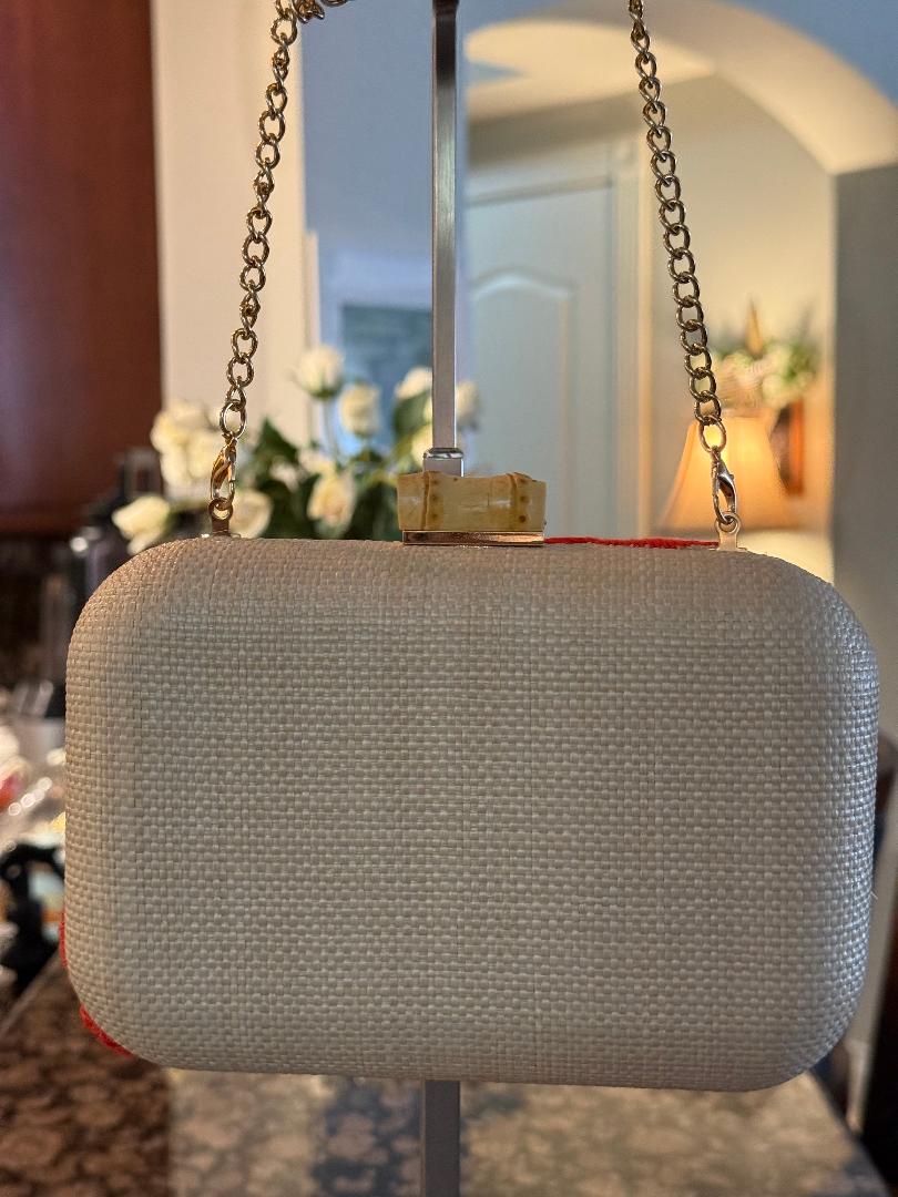 Trending Beaded Bags and Resort Collection - Tommy Bahama Crab Wicker Clutch Crossbody