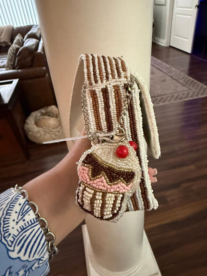 Trending Beaded Bags and Resort Collection - Cupcake with Matching Cupcake Bag Charm