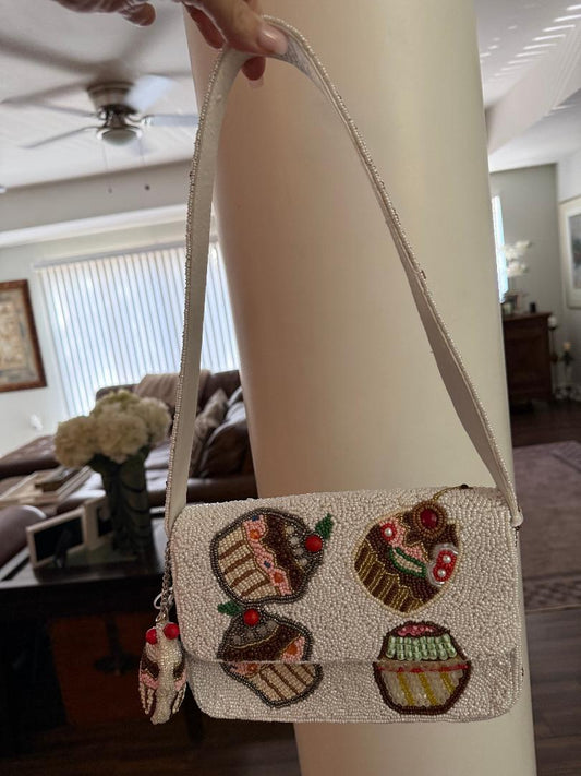 Trending Beaded Bags and Resort Collection - Cupcake with Matching Cupcake Bag Charm
