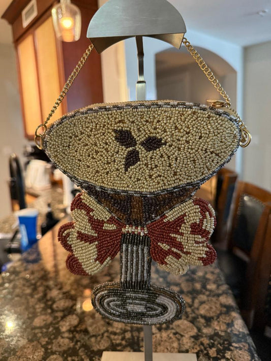 Trending Beaded Bags and Resort Collection - Espresso Martini Beaded Crossbody