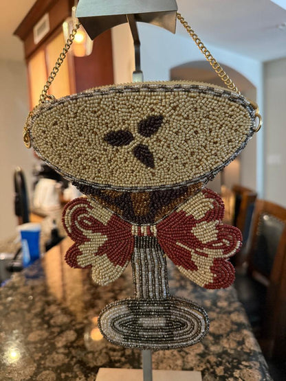 Trending Beaded Bags and Resort Collection - Espresso Martini Beaded Crossbody