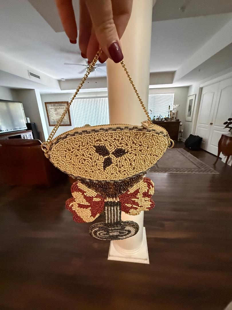 Trending Beaded Bags and Resort Collection - Espresso Martini Beaded Crossbody