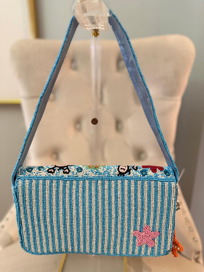 Trending Beaded Bags and Resort Collection - Colorful Fish with Starfish Bag Charm
