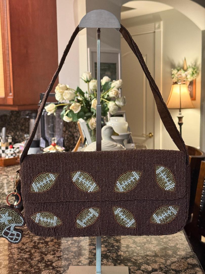 Trending Beaded Bags and Resort Collection - Sol Mer Football with Matching Bag Charm