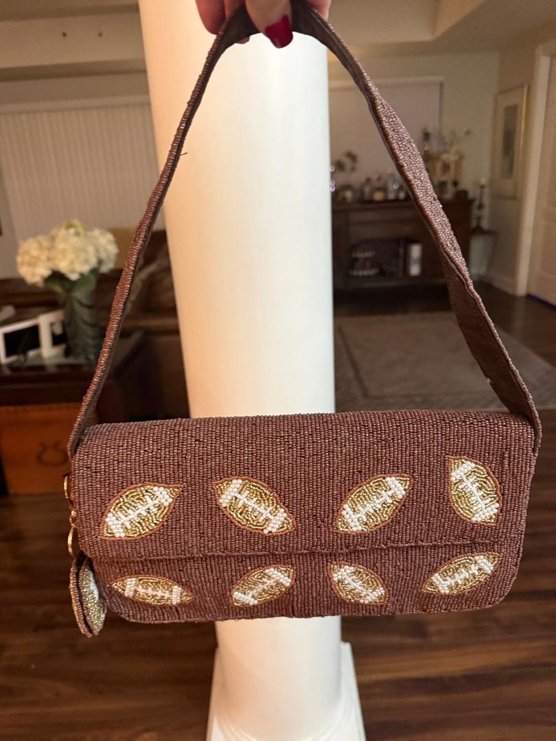 Trending Beaded Bags and Resort Collection - Sol Mer Football with Matching Bag Charm
